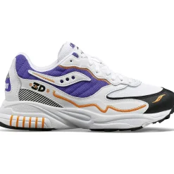 Saucony 3D Grid Hurricane White / Purple|Heren Grid