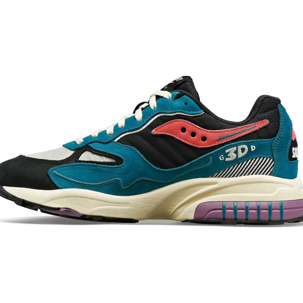 Saucony 3D Grid Hurricane Midnight Swimming Green / Black|Heren Grid