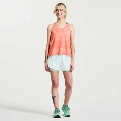 Saucony Dames Elevate Tank Top Zenith Tie-Dye Print|Dames Tops