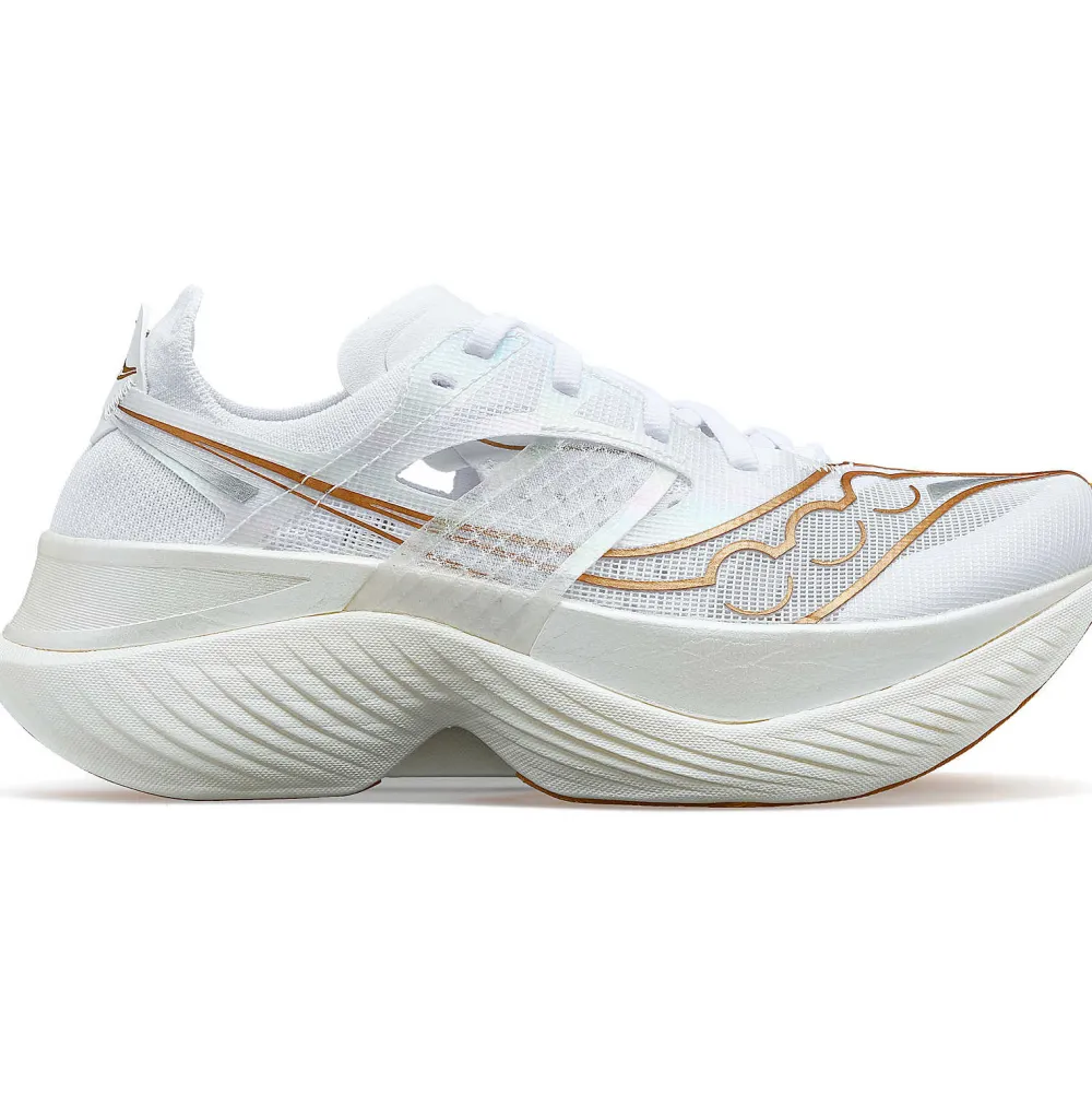 Saucony Dames Endorphin Elite White / Gold|Dames Racing