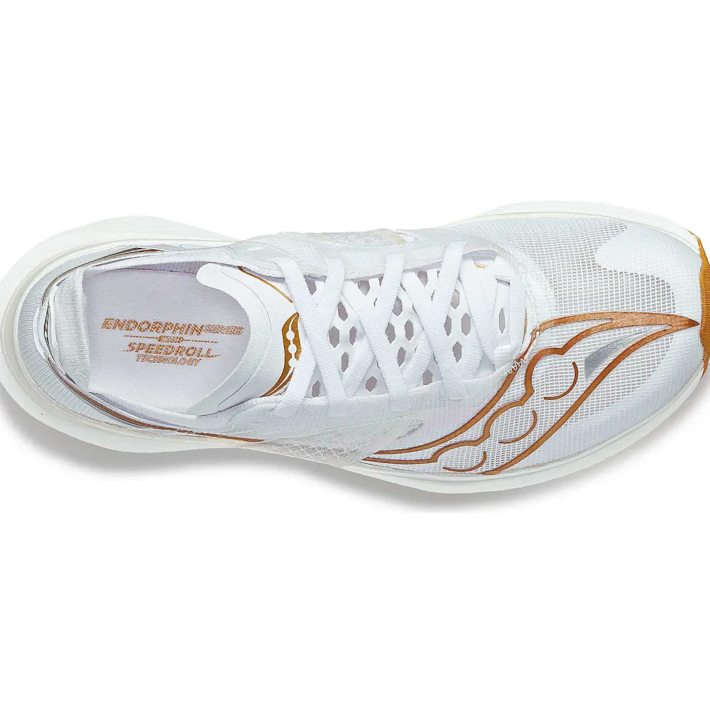 Saucony Dames Endorphin Elite White / Gold|Dames Racing