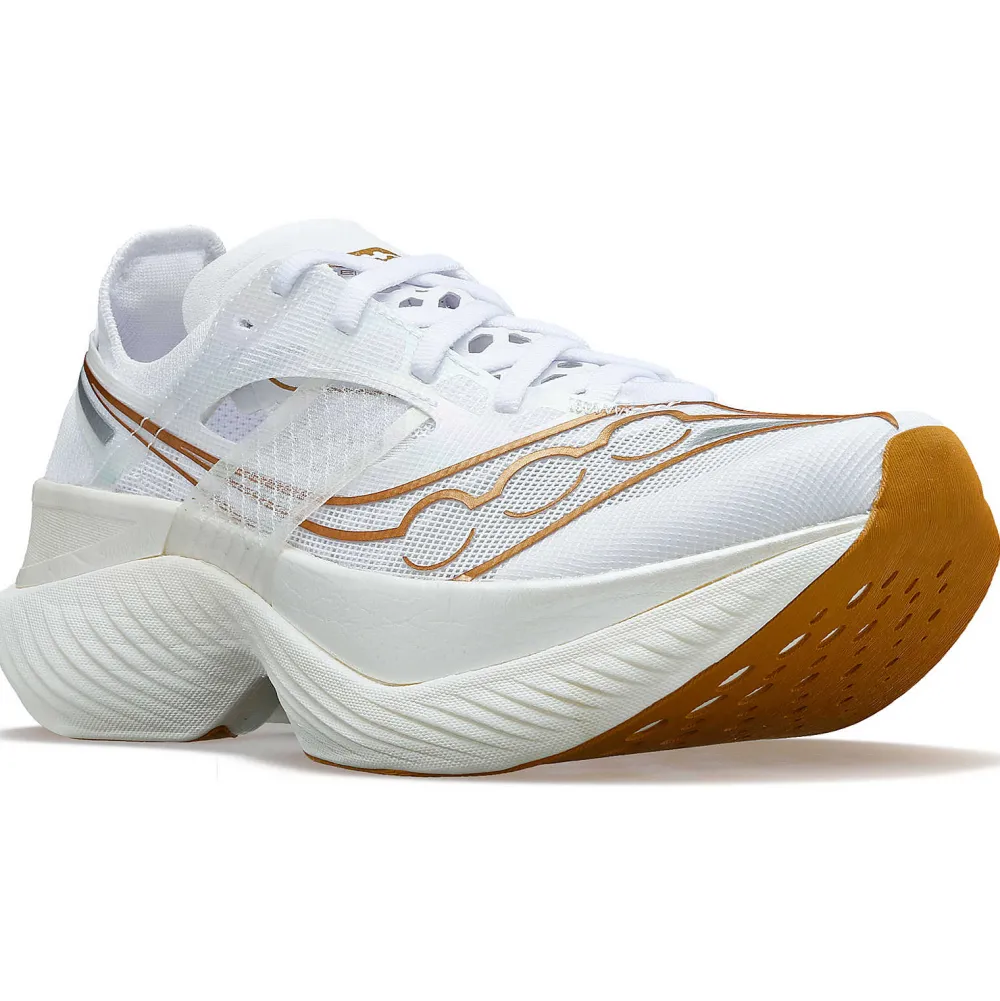 Saucony Dames Endorphin Elite White / Gold|Dames Racing