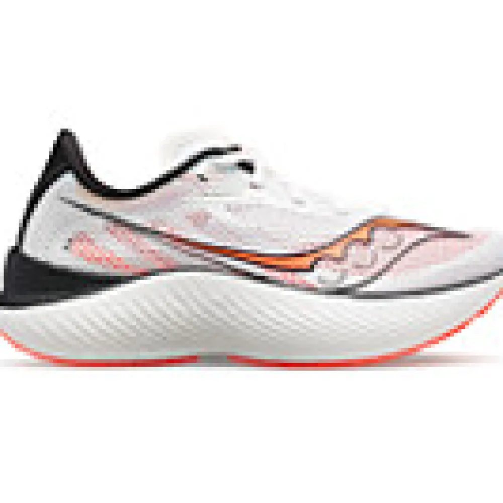 Saucony Dames Endorphin Pro 3 White / Black / Vizired|Dames Neutraal