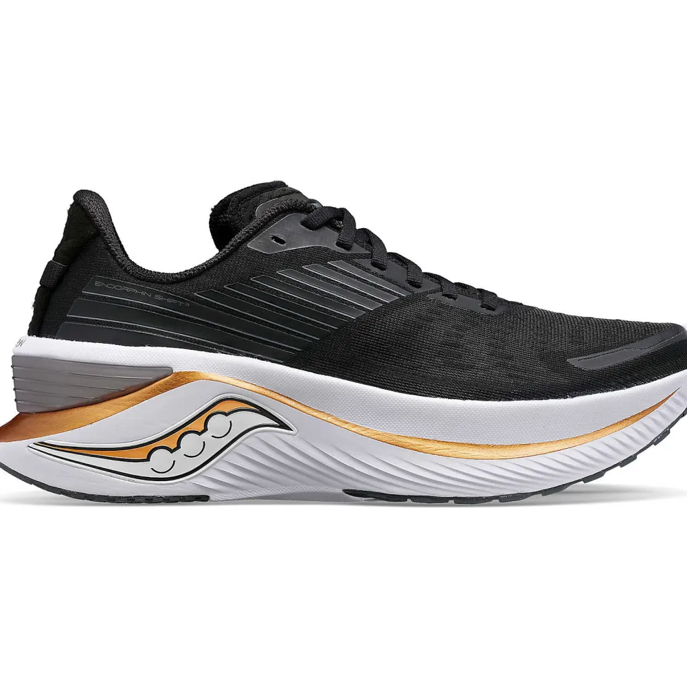Saucony Dames Endorphin Shift 3 Black / Goldstruck|Dames Stabiliteit
