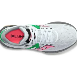 Saucony Dames Guide 16 White / Gravel|Dames Stabiliteit