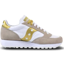 Saucony Dames Jazz Original Vintage White / Gold|Dames Jazz