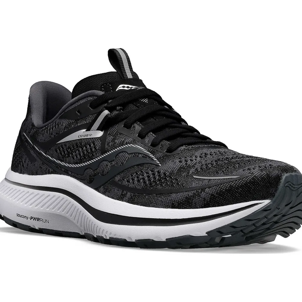 Saucony Dames Omni 21 Black / White|Dames Stabiliteit