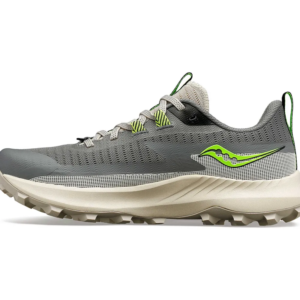 Saucony Dames Peregrine 13 Gravel / Slime|Dames Trail Running