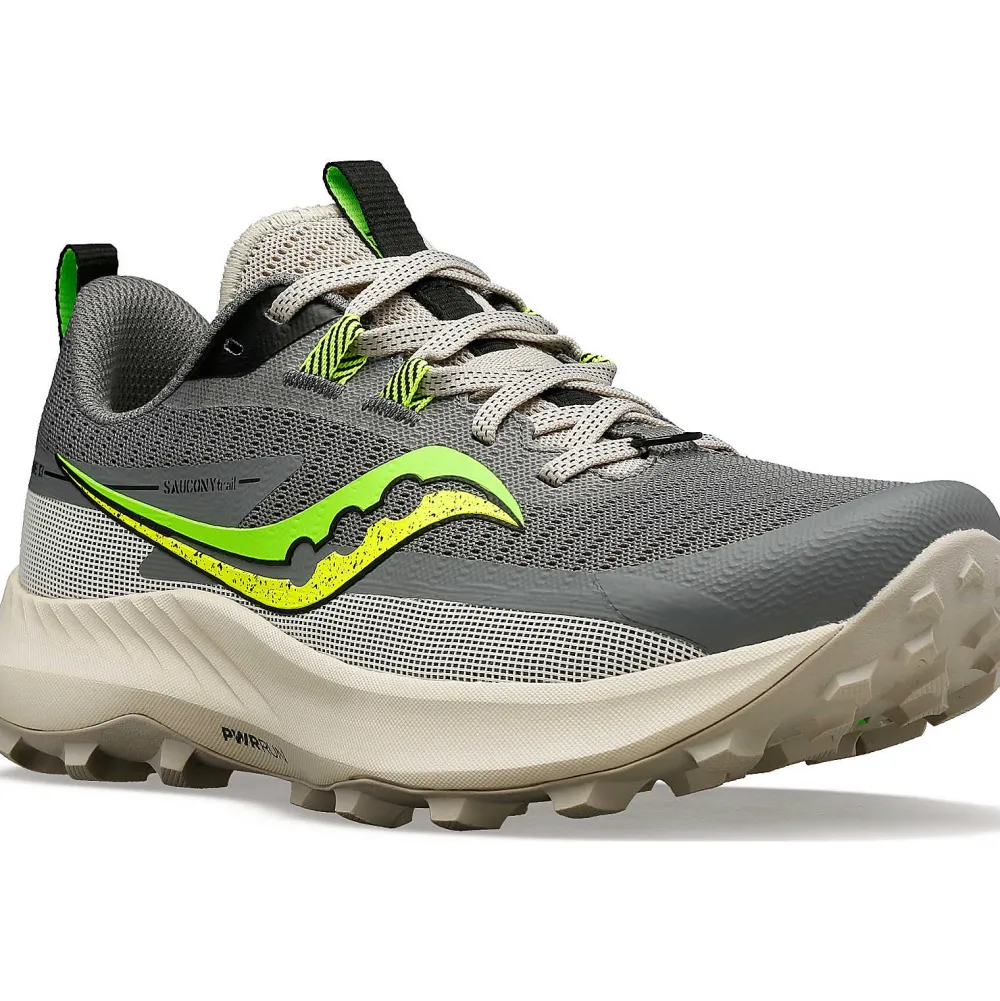 Saucony Dames Peregrine 13 Gravel / Slime|Dames Trail Running