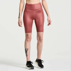 Saucony Dames Pinnacle 8" Tight Short Apple Butter|Dames Tights En Shorts