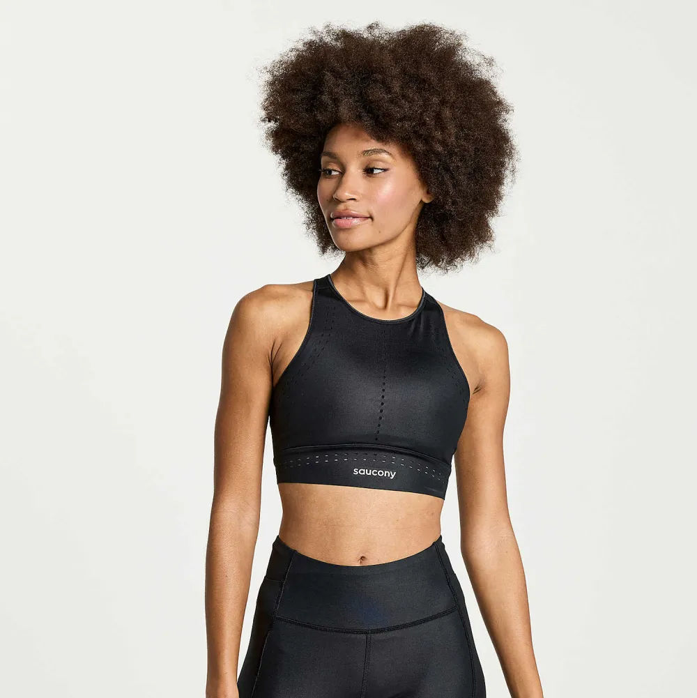 Saucony Dames Pinnacle Bra Top Black|Dames Tops