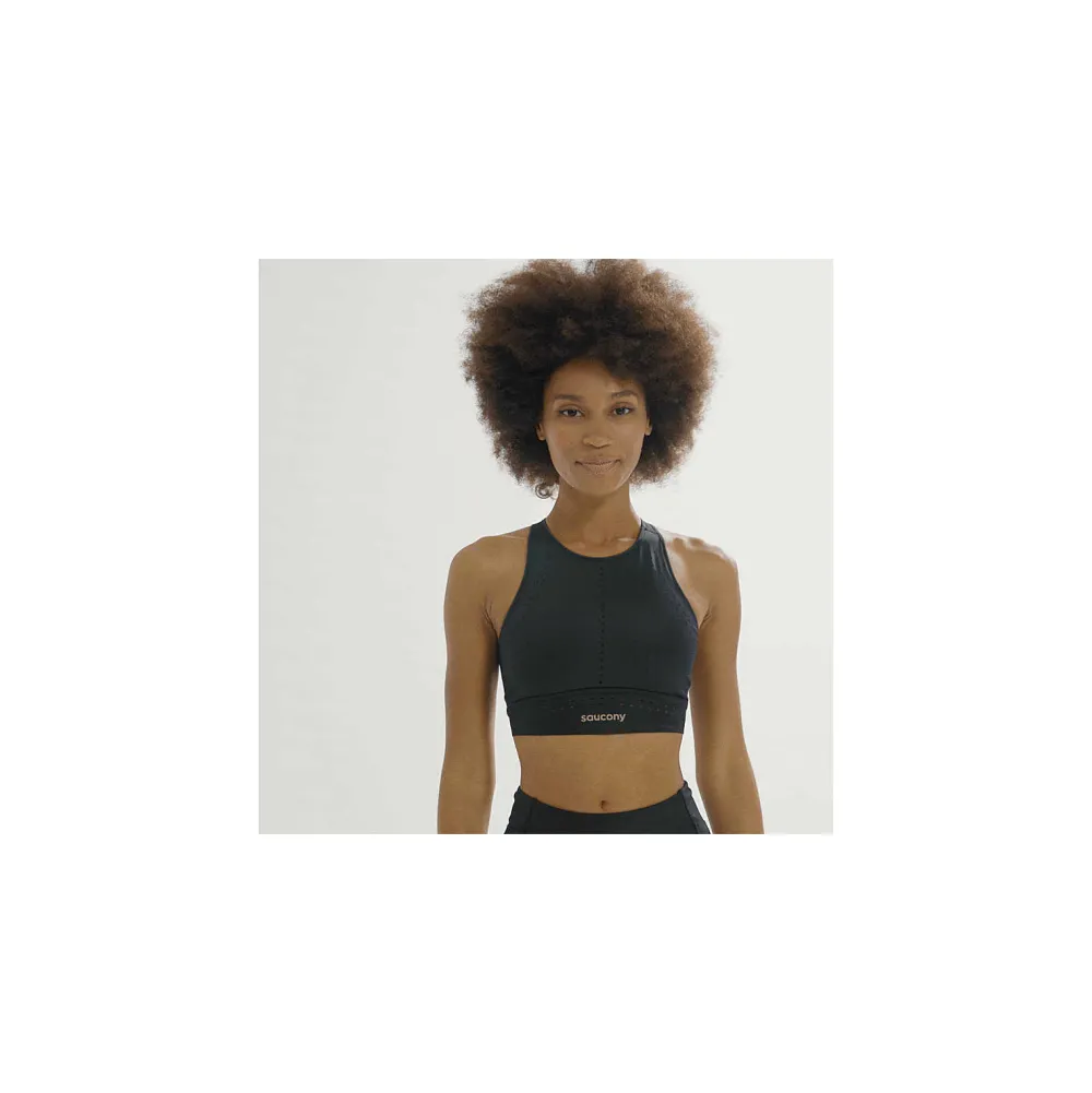 Saucony Dames Pinnacle Bra Top Black|Dames Tops