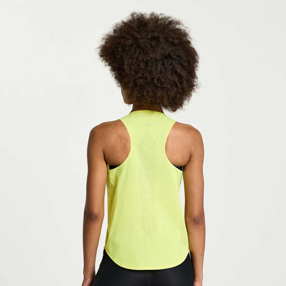 Saucony Dames Pinnacle Tank Citron|Dames Tops