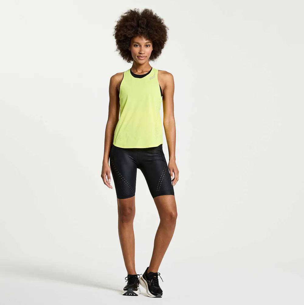 Saucony Dames Pinnacle Tank Citron|Dames Tops