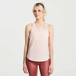 Saucony Dames Pinnacle Tank Sepia Rose|Dames Tops