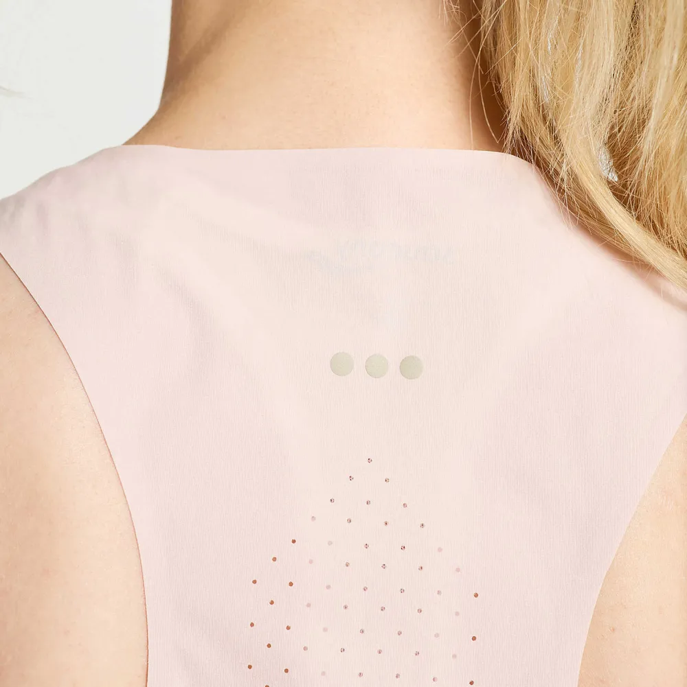 Saucony Dames Pinnacle Tank Sepia Rose|Dames Tops