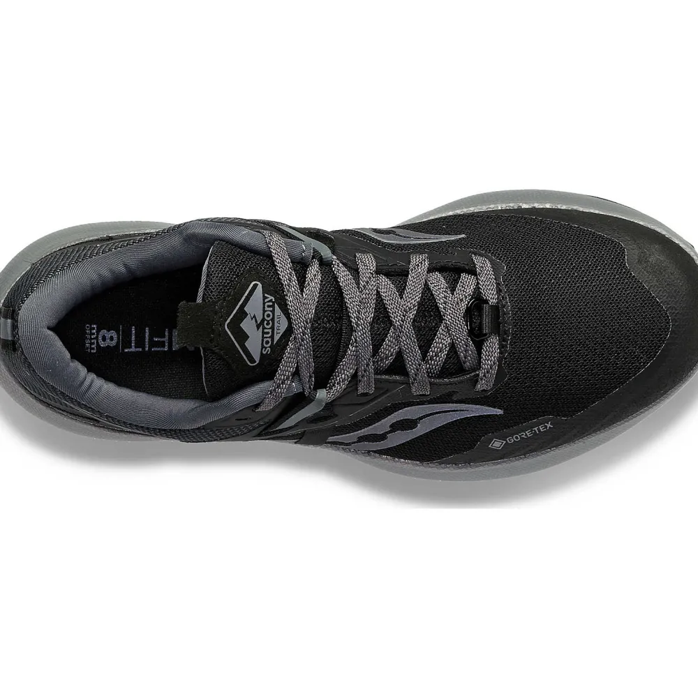 Saucony Dames Ride 15 Tr Gtx Black / Charcoal|Dames Trail Running