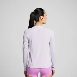 Saucony Dames Stopwatch Long Sleeve Mauve|Dames Tops