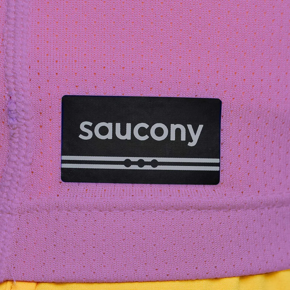 Saucony Dames Stopwatch Short Sleeve Grape Heather|Dames Tops
