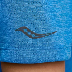 Saucony Dames Stopwatch Short Sleeve Bluelight Heather|Dames Tops