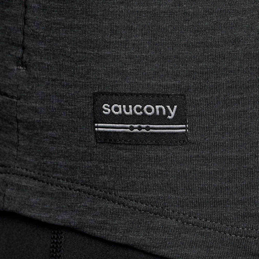 Saucony Dames Triumph 3D 1/2 Zip Black Heather|Dames Jacks En Vesten
