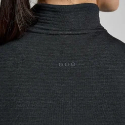 Saucony Dames Triumph 3D 1/2 Zip Black Heather|Dames Jacks En Vesten