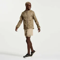 Saucony Heren Elevate Packaway Jacket Pewter|Heren Jacks En Vesten