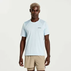 Saucony Heren Elevate Short Sleeve Vapor|Heren Tops
