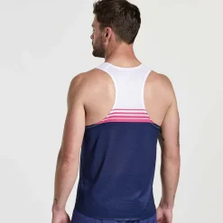 Saucony Heren Elite Singlet Sodalite|Heren Tops