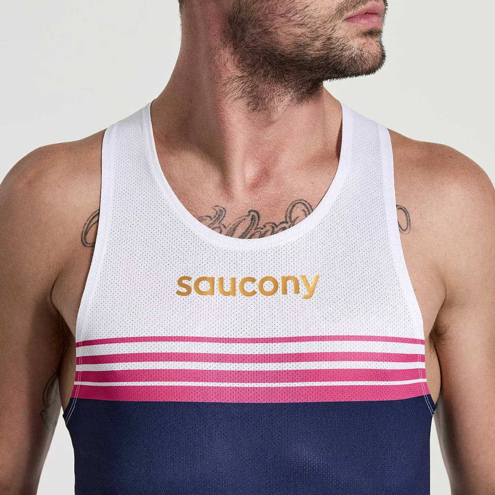 Saucony Heren Elite Singlet Sodalite|Heren Tops