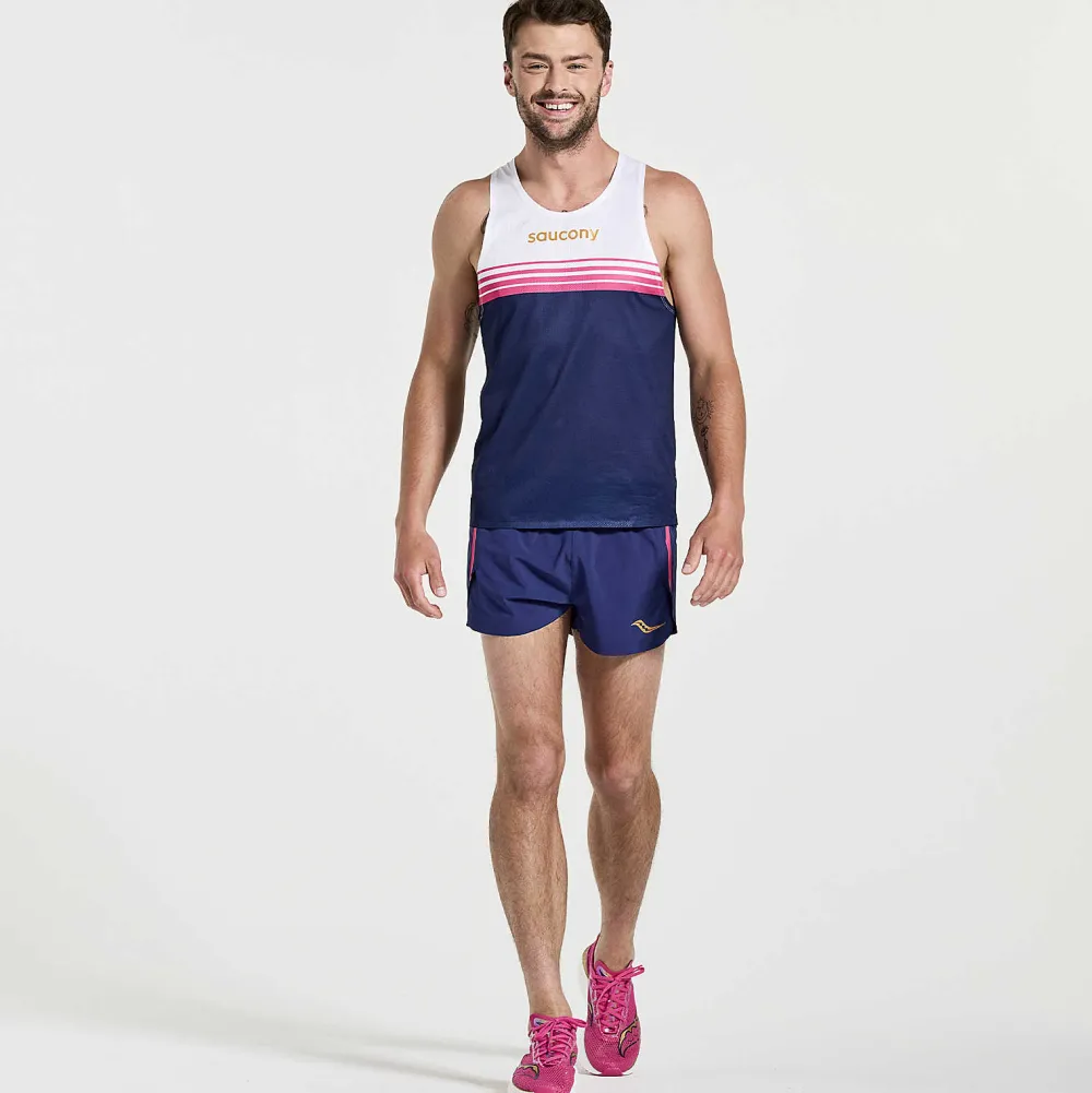 Saucony Heren Elite Singlet Sodalite|Heren Tops