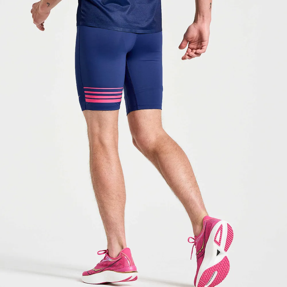 Saucony Heren Elite Tight Short Sodalite|Heren Tights And Shorts