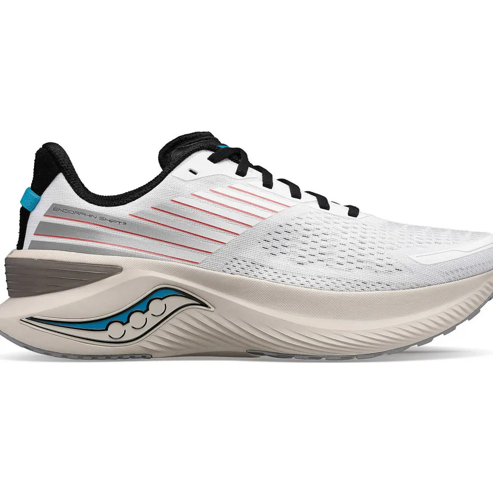 Saucony Heren Endorphin Shift 3 White / Sand|Heren Stabiliteit