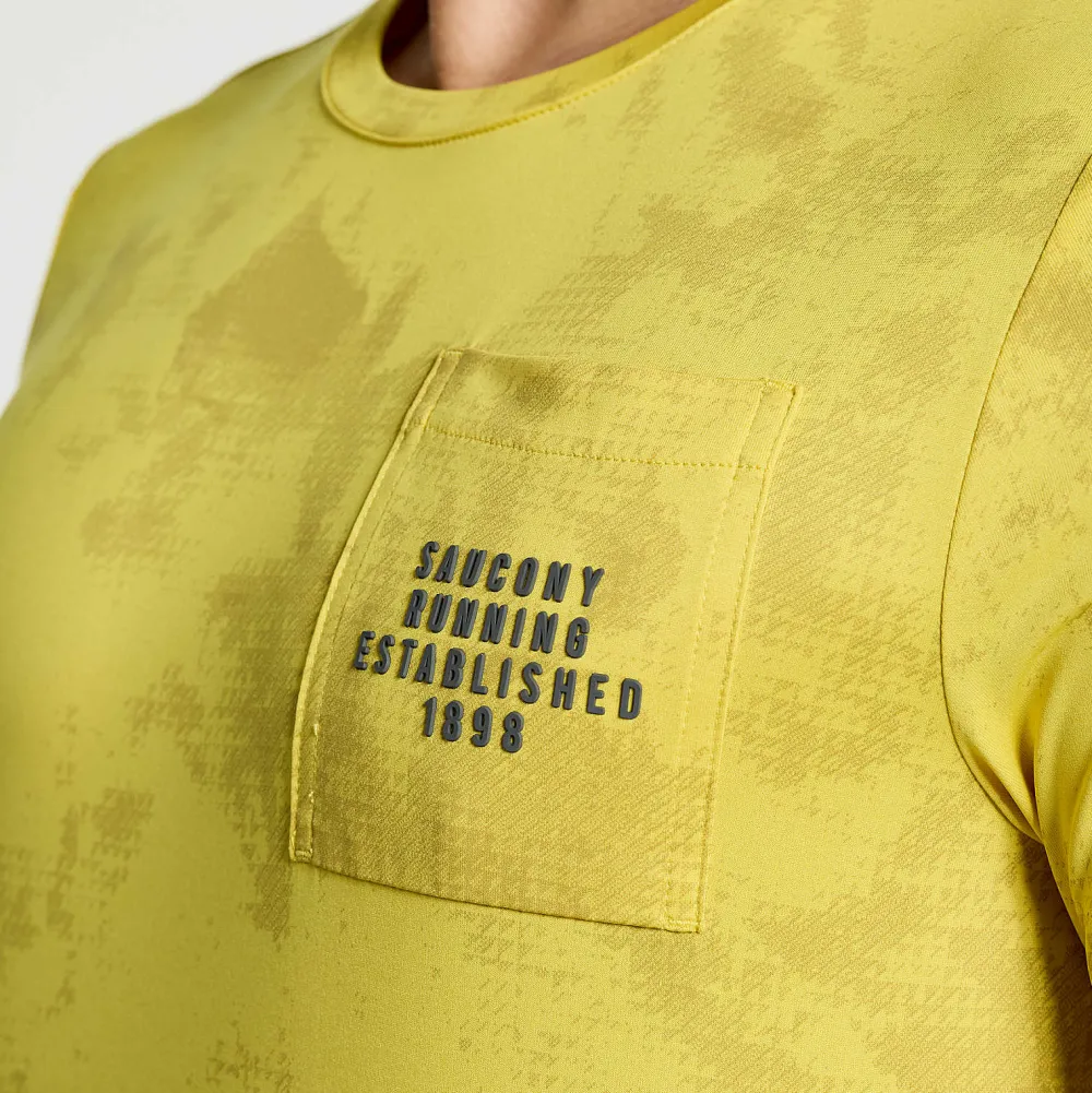 Saucony Heren Explorer Short Sleeve Arroyo Tie-Dye Print|Heren Tops