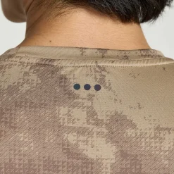 Saucony Heren Explorer Short Sleeve Pewter Tie-Dye Print|Heren Tops