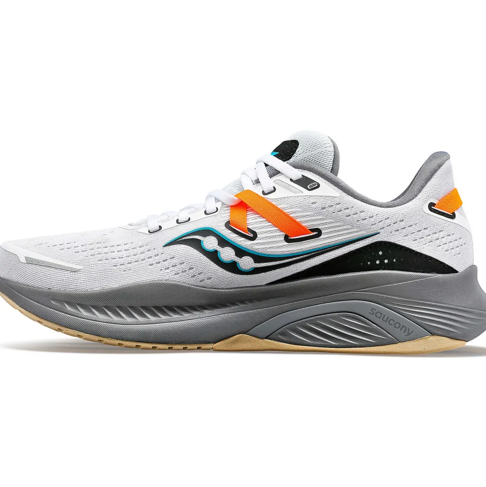 Saucony Heren Guide 16 White / Gravel|Heren Stabiliteit