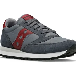 Saucony Heren Jazz Original Grey / Dark Red|Heren Jazz