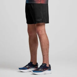 Saucony Heren Outpace 5" Short Black|Heren Tights And Shorts