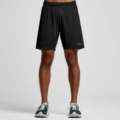 Saucony Heren Outpace 7" Short Black|Heren Tights And Shorts