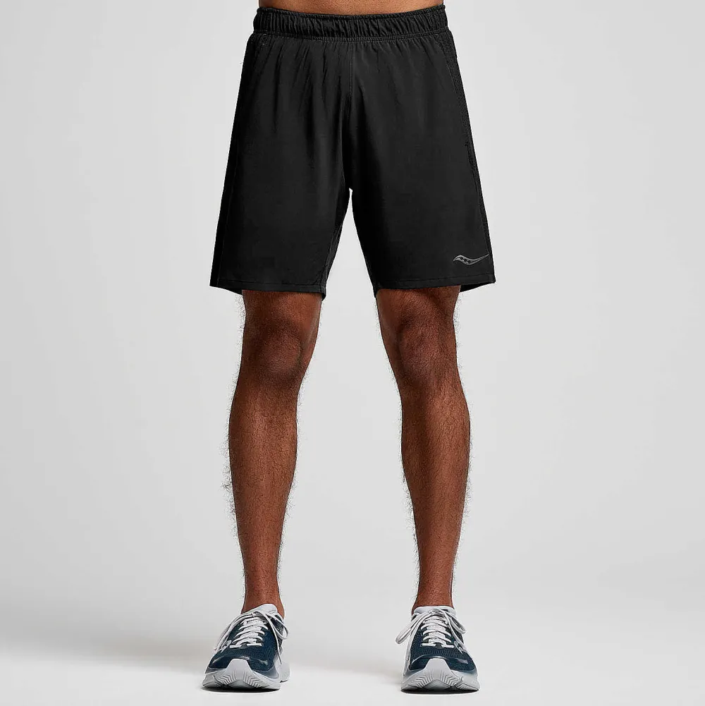 Saucony Heren Outpace 7" Short Black|Heren Tights And Shorts