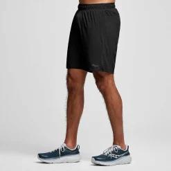 Saucony Heren Outpace 7" Short Black|Heren Tights And Shorts