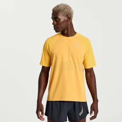Saucony Heren Pinnacle Short Sleeve Blazing Orange|Heren Tops