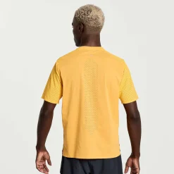 Saucony Heren Pinnacle Short Sleeve Blazing Orange|Heren Tops