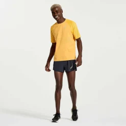 Saucony Heren Pinnacle Short Sleeve Blazing Orange|Heren Tops