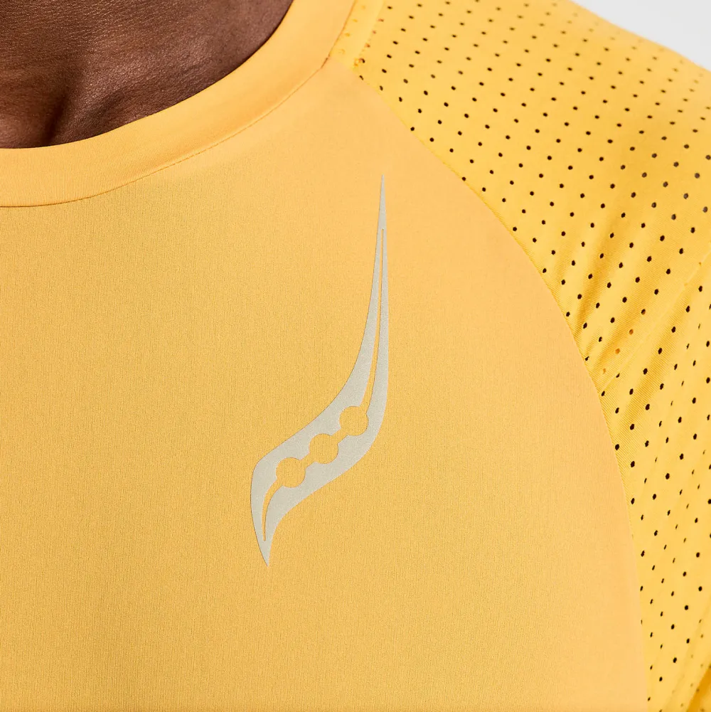 Saucony Heren Pinnacle Short Sleeve Blazing Orange|Heren Tops