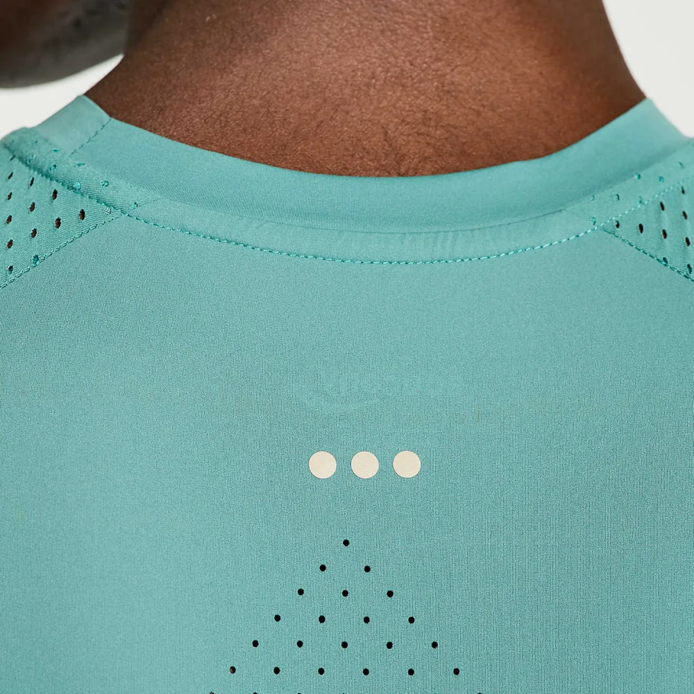 Saucony Heren Pinnacle Short Sleeve Moss|Heren Tops