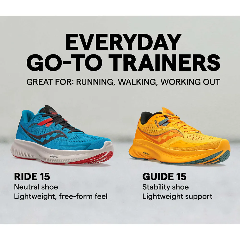 Saucony Heren Ride 15 Tr Pewter / Agave|Heren Trail Running