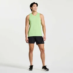Saucony Heren Stopwatch Graphic Singlet Invader Heather Graphic|Heren Tops