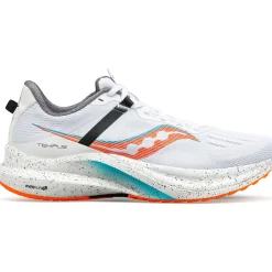 Saucony Heren Tempus White / Viziorange|Heren Stabiliteit