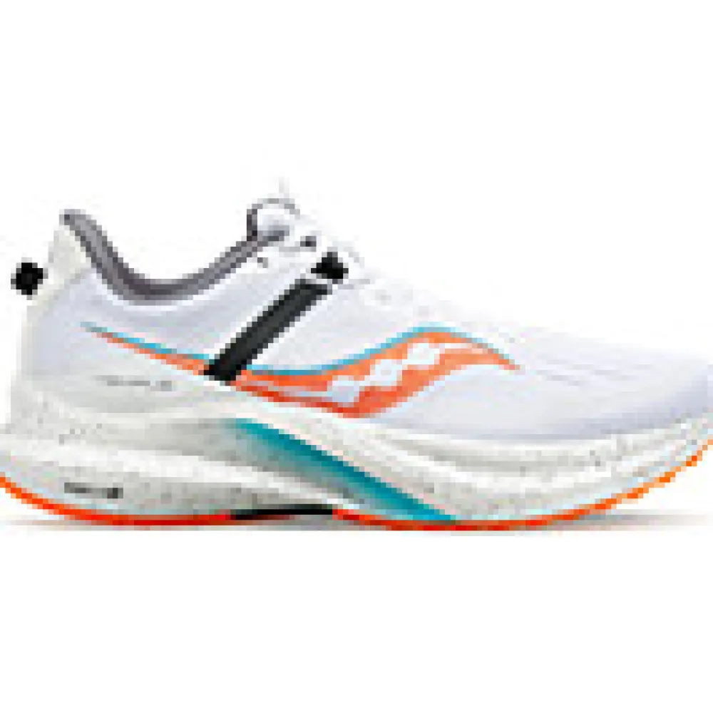 Saucony Heren Tempus White / Viziorange|Heren Stabiliteit